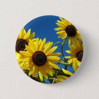 Badge Rond 5 Cm Tournesols