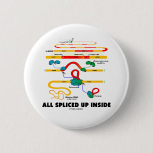 Badge Rond 5 Cm Tous épissé intérieur (épissure d'ARN)