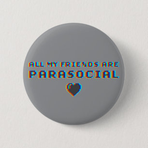 Badge Rond 5 Cm Tous mes amis sont des graphiques rétro glitch par