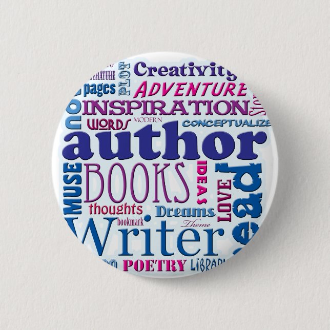 Badge Rond 5 Cm Tout au sujet des auteurs bleus (Devant)