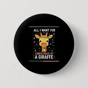 Badge Rond 5 Cm Tout Ce Que Je Veux Pour Noël, C'Est Un Animal De 