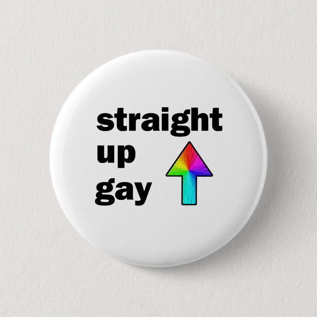 Badge Rond 5 Cm Tout droit gay (Devant)
