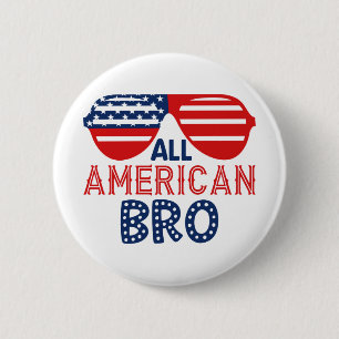 Badge Rond 5 Cm Tout frère américain
