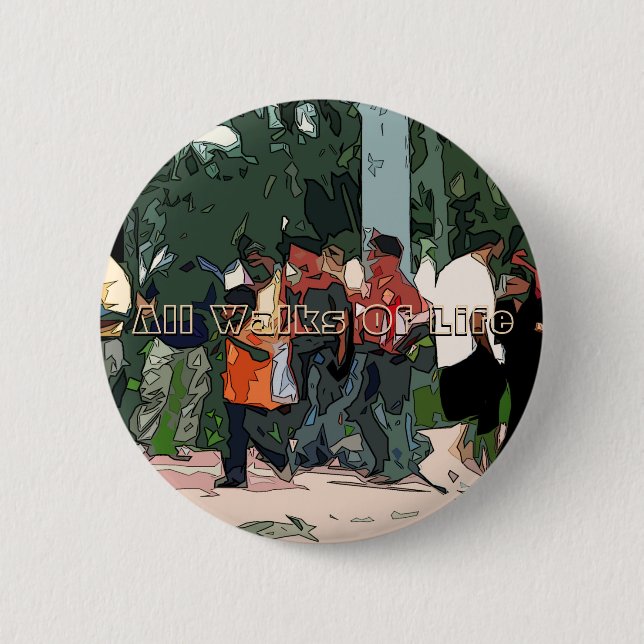 Badge Rond 5 Cm Toutes Les Marches De La Vie (Devant)
