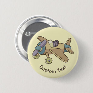 Badge Rond 5 Cm Toy Avion