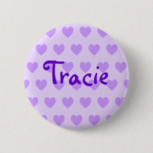 Badge Rond 5 Cm Tracie en violet