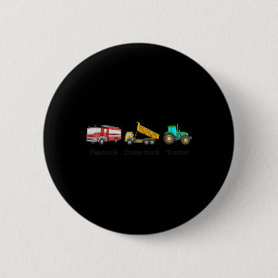 Badge Rond 5 Cm Tracteur de camion à camionnette subtil anti-Trump