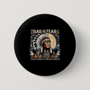 Badge Rond 5 Cm Trail Of Tears Memorial Amérindien