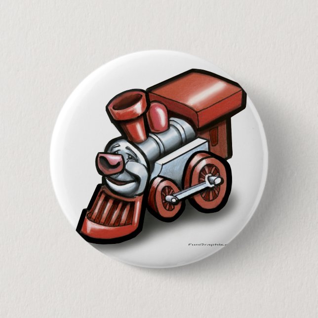 Badge Rond 5 Cm Train de jouets (Devant)