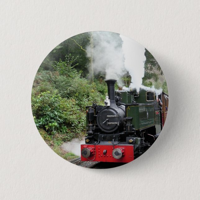 BADGE ROND 5 CM TRAINS À VAPEUR (Devant)