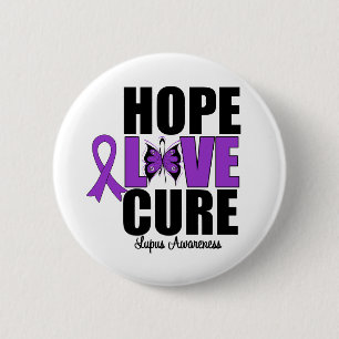 Badge Rond 5 Cm Traitement d'amour d'espoir de lupus