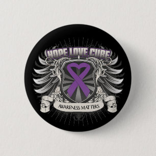 Badge Rond 5 Cm Traitement d'amour d'espoir d'épilepsie