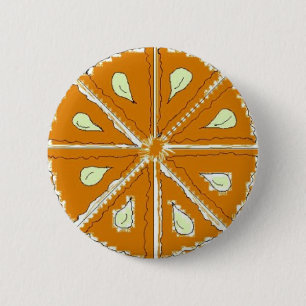 Badge Rond 5 Cm Tranche d'orange