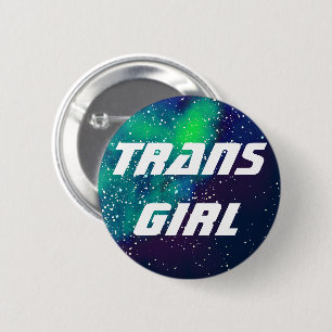 Badge Rond 5 Cm Trans fille personnalisable identité galaxie