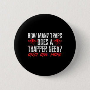 Badge Rond 5 Cm Trapper de chasse au piège 2