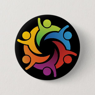 Badge Rond 5 Cm Travail d'équipe - SRF