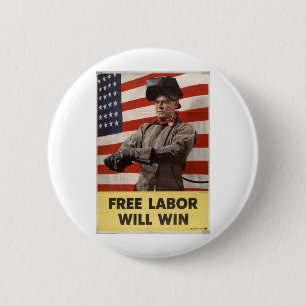 BADGE ROND 5 CM TRAVAIL LIBRE