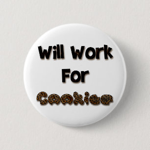 Badge Rond 5 Cm Travaillera pour des biscuits