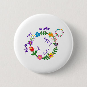 Badge Rond 5 Cm Travaillez toujours plus intelligemment, Soyez tou