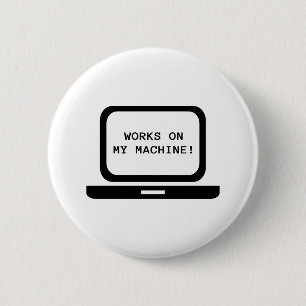 Badge Rond 5 Cm Travaux sur ma machine