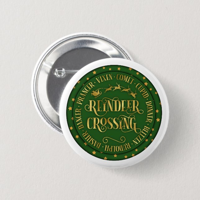 Badge Rond 5 Cm Traversée de rennes (Devant & derrière)