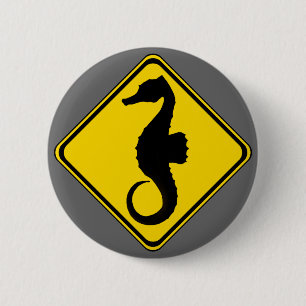 Badge Rond 5 Cm Traversée des hippocampes !