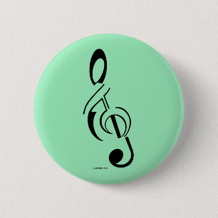 Badge Rond 5 Cm Treble déconnecté