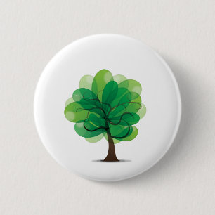 Badge Rond 5 Cm Tree Button