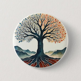 Badge Rond 5 Cm Tree of Life