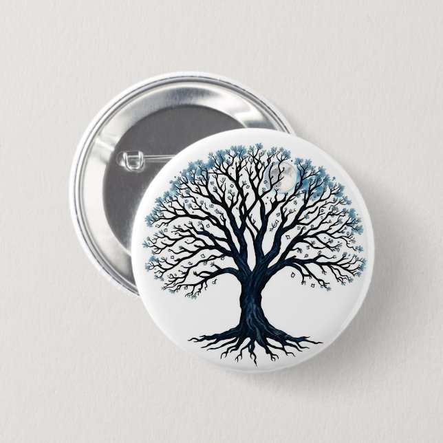 Badge Rond 5 Cm Tree of Life (Devant & derrière)