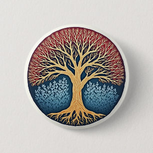 Badge Rond 5 Cm Tree of Life