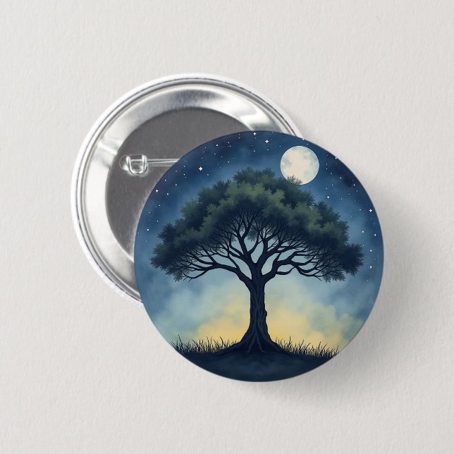 Badge Rond 5 Cm Tree of Life (Devant & derrière)