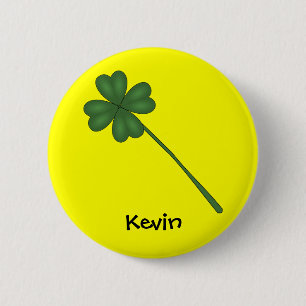 Badge Rond 5 Cm Trèfle de quatre feuilles