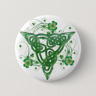 Badge Rond 5 Cm Trèfles de Celtic de trinité