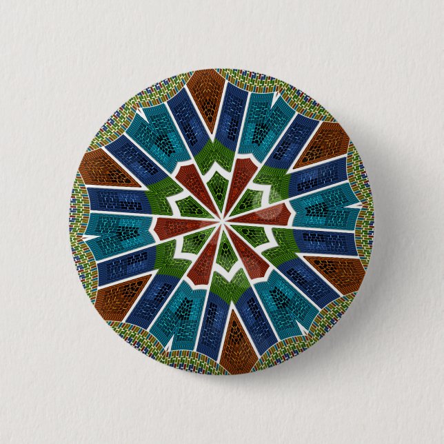 Badge Rond 5 Cm Trendy Sari design (Devant)