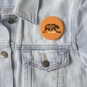 Badge Rond 5 Cm Très Cool Ours Gay Fierté Drapeau Ours Woof