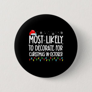 Badge Rond 5 Cm Très Probable De Décorer Pour Noël En Octobre S