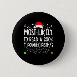 Badge Rond 5 Cm Très Probable De Lire Un Livre Correspondant À La 