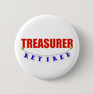 Badge Rond 5 Cm Trésorier retraité