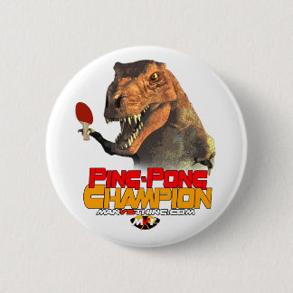 Badge Rond 5 Cm TRex : Champion de ping-pong
