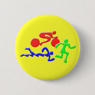 Badge Rond 5 Cm TRI chiffres conception de COULEUR de course de