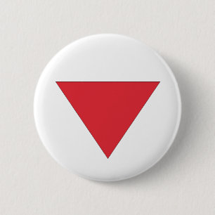 Badge Rond 5 Cm Triangle rouge inversé