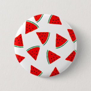 Badge Rond 5 Cm Triangles Motifs de pastèque
