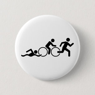 Badge Rond 5 Cm Triathlon