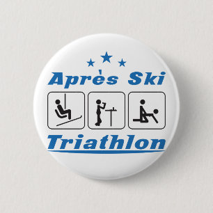 Badge Rond 5 Cm Triathlon de ski d'Apres