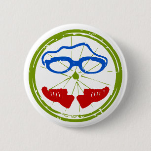 Badge Rond 5 Cm Triathlon Face