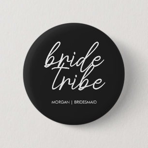 Badge Rond 5 Cm Tribe de mariée   Bachelorette Moderne