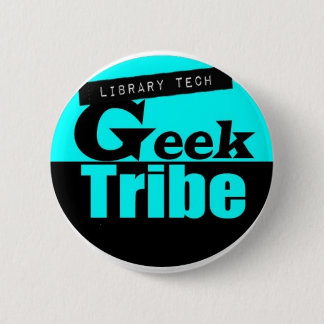 Badge Rond 5 Cm Tribu de geek de technologie de bibliothèque