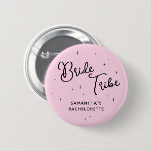 Badge Rond 5 Cm Tribu de mariée rose dernier rodéo enterrement de