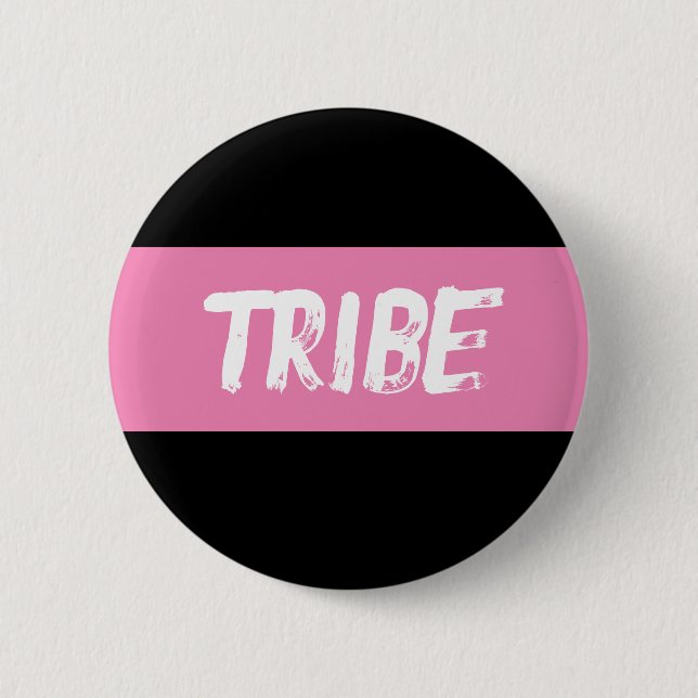 Badge Rond 5 Cm Tribu double rose (Devant)